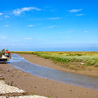 Buy canvas prints of Low tide at Thornham Staithe  by John Edwards