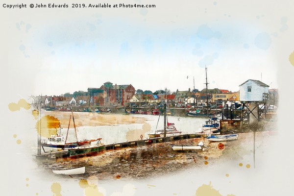 Harbour, Wells-next-the-Sea Picture Board by John Edwards