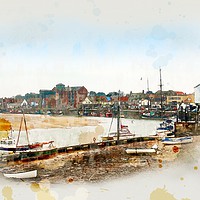 Buy canvas prints of Harbour, Wells-next-the-Sea by John Edwards