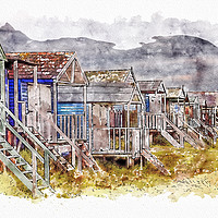 Buy canvas prints of Hunstanton Beach Huts by John Edwards