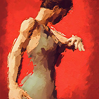 Buy canvas prints of Sensual Flamenco Performance by John Edwards