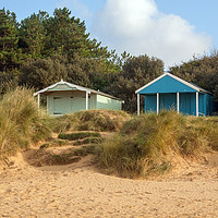 Buy canvas prints of Two beach huts at Old Hunstanton by John Edwards