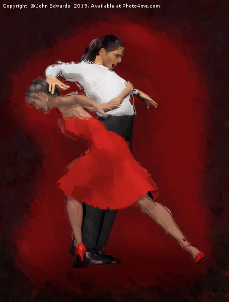 Graceful Pasodoble Dance Picture Board by John Edwards