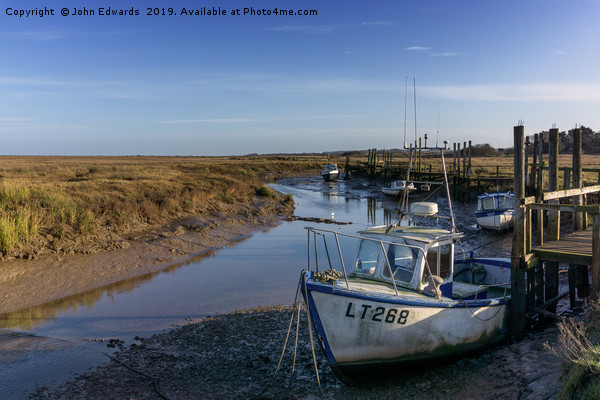 Serenity at Thornham Staithe Picture Board by John Edwards