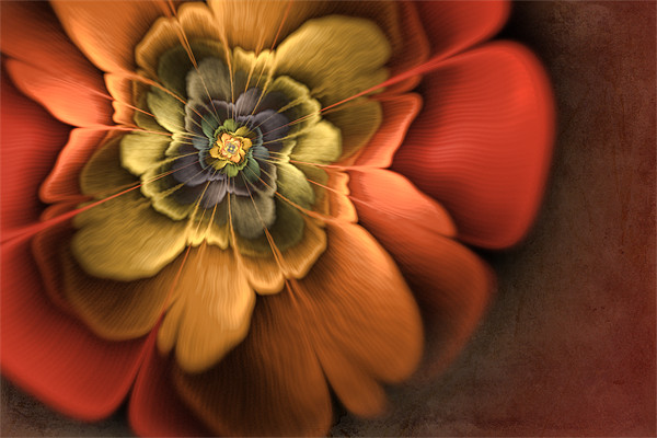 Fractal Pansy Picture Board by John Edwards