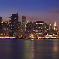 Buy canvas prints of Manhattan Skyline at Dusk by Sharpimage NET