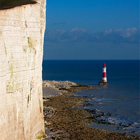 Buy canvas prints of Beachy Head cliffs and Light House by Sharpimage NET