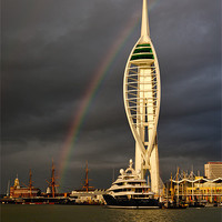 Buy canvas prints of Spinnaker Tower Rainbow by Sharpimage NET