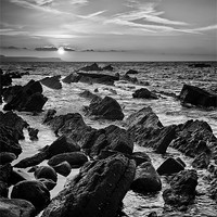 Buy canvas prints of Mupe Rocks at Sunrise Black & White by Sharpimage NET