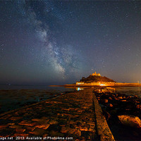 Buy canvas prints of Milky Way above St Michaels Mount by Sharpimage NET