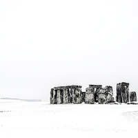 Buy canvas prints of Stonehenge in Snow by Sharpimage NET