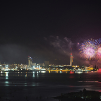 Buy canvas prints of  Portsmouth Fireworks by Sharpimage NET