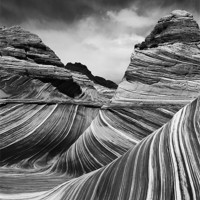 Buy canvas prints of The Wave - Black & White 4 by Sharpimage NET
