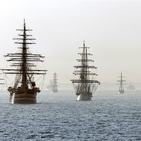 Buy canvas prints of Talls ships take their place at the International  by Sharpimage NET