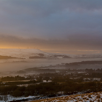 Buy canvas prints of  Winter Hill. by Dave Staton