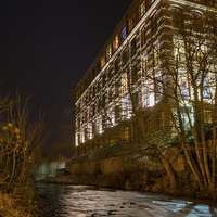 Buy canvas prints of  Eagley Mill. by Dave Staton
