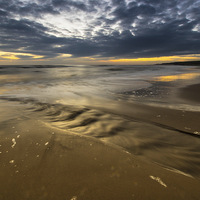 Buy canvas prints of  Ripples in the sand, Spittal beach Northumberland by David Irving