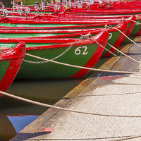 Buy canvas prints of  Rowing boats by David Irving