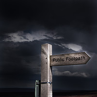 Buy canvas prints of Footpath Sign by David Irving