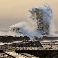 Buy canvas prints of Storm at Seaham by David Irving
