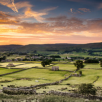 Buy canvas prints of Sunset over Hawes by David Irving