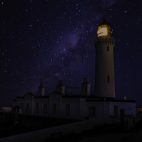 Buy canvas prints of Milky Way over the Mull of Galloway lighthouse by David Irving