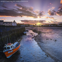 Buy canvas prints of Sunset over Garlieston harbour by David Irving