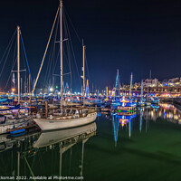 Buy canvas prints of Outdoor Boats with lights by Alan Glicksman