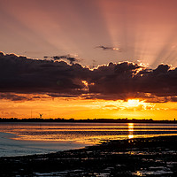 Buy canvas prints of Sunset going down over Sandwich  by Alan Glicksman