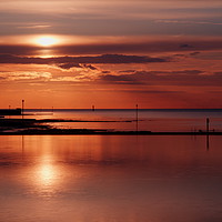 Buy canvas prints of Sunset on the boating pool by Alan Glicksman