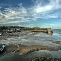 Buy canvas prints of Folkestone harbour at low tide by Alan Glicksman