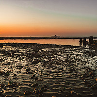 Buy canvas prints of Herne bay beach at low tide. by Alan Glicksman