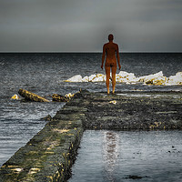 Buy canvas prints of The steel man at Margate by Alan Glicksman