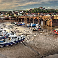Buy canvas prints of Folkestone harbour at low tide by Alan Glicksman