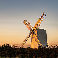 Buy canvas prints of Chillenden Windmill at sunset by Alan Glicksman