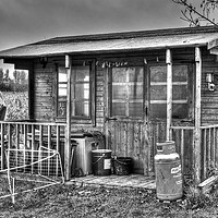 Buy canvas prints of Shed at the back of a boat yard by Alan Glicksman