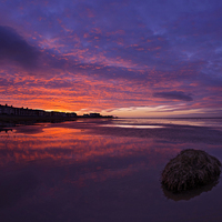 Buy canvas prints of Sunset on Morecambe bay by Richard O'Meara