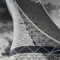 Buy canvas prints of Hyatt Capital Gate Abu Dhabi by Richard O'Meara