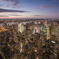 Buy canvas prints of  New York Skyline at Dusk by Chris Heal