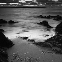 Buy canvas prints of  Moonlit tide on Yell by Andy Martin
