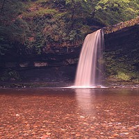 Buy canvas prints of Table top waterfall - Wales by Matthew Hill