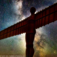 Buy canvas prints of Angel Of The North Under The Stars by David Smith