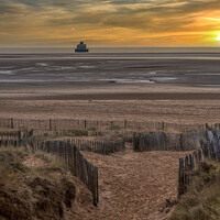 Buy canvas prints of a sea defence fort in the humber estuary by David Smith