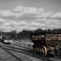 Buy canvas prints of  Mine Cart by David Smith