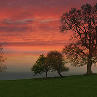 Buy canvas prints of sunset in the Vale of Appleby  by David Smith