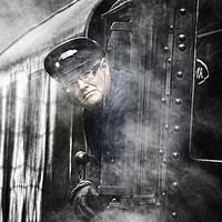 Buy canvas prints of The Train Driver by David Smith