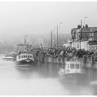 Buy canvas prints of Foggy Day In The Harbour by David Smith