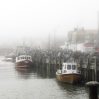 Buy canvas prints of Mist In The Harbour by David Smith