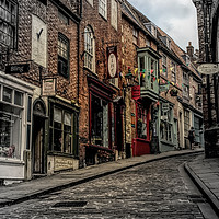 Buy canvas prints of The Steep Hill by David Smith