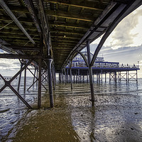 Buy canvas prints of Cleethorpes Pier at low tide by David Smith